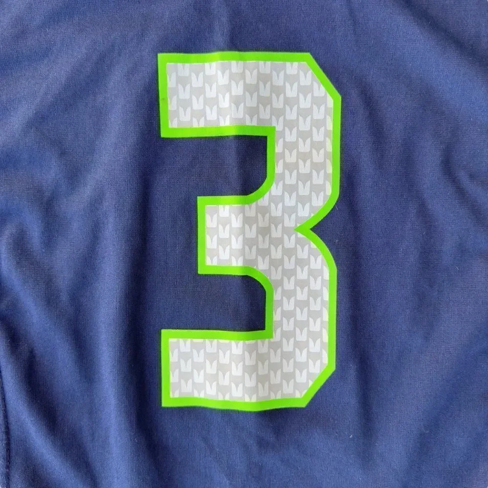 Nike On Field Seattle Seahawks Russell‎ Wilson #3 Jersey Youth Large (14/16)
